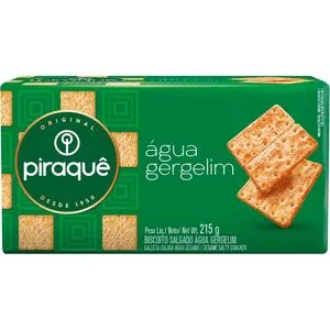 Biscoito Piraquê Água Gergelim Pacote com 215g